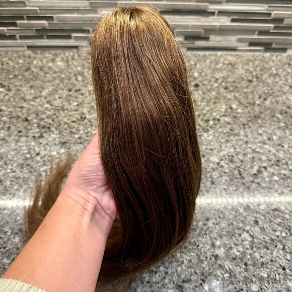 🤎 TESS Human Hair Ponytail Extension // 16" Chocolate Brown - Picture 4 of 6